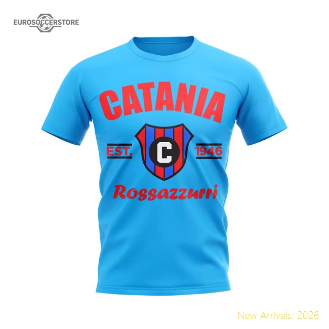 Catania Established Football T-Shirt (Sky Blue)-Football Jersey Hub