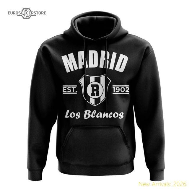 Real Madrid Established Hoody (Black)-Football Jersey Hub