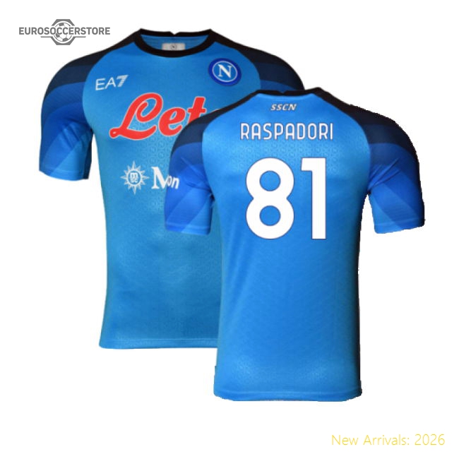 Napoli 2022-23 Player Issue Home Shirt (3XL) (Raspadori 81) (Excellent)-Football Jersey Hub