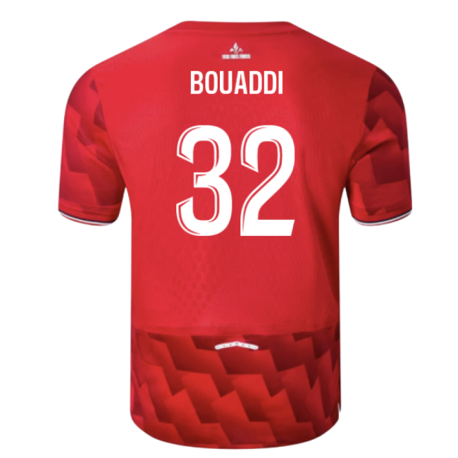 2025-2026 Lille Home Shirt (Bouaddi 32)-Football Jersey Hub