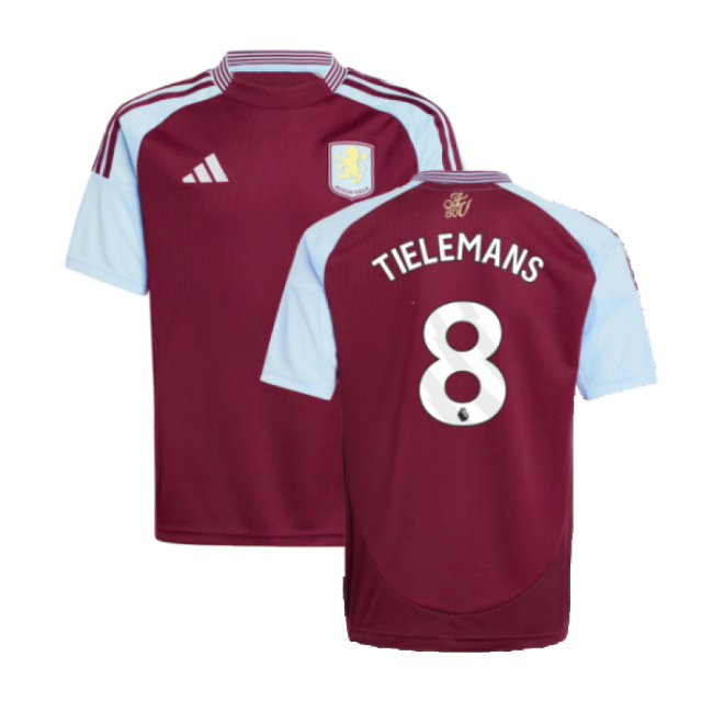 2024-2025 Aston Villa Home Shirt (Kids) (Tielemans 8)-Football Jersey Hub
