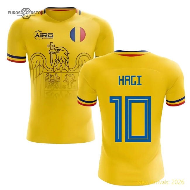 2025-2026 Romania Home Concept Football Shirt (Hagi 10)-Football Jersey Hub