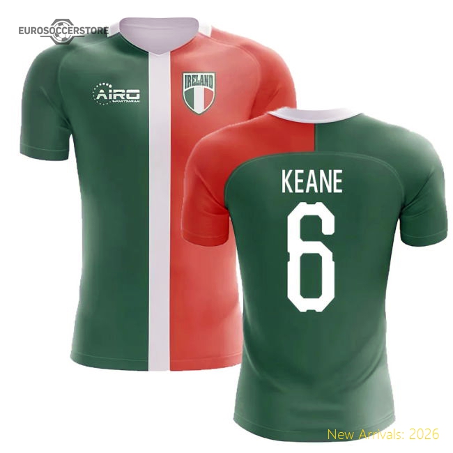 2025-2026 Ireland Flag Concept Football Shirt (Keane 6)-Football Jersey Hub