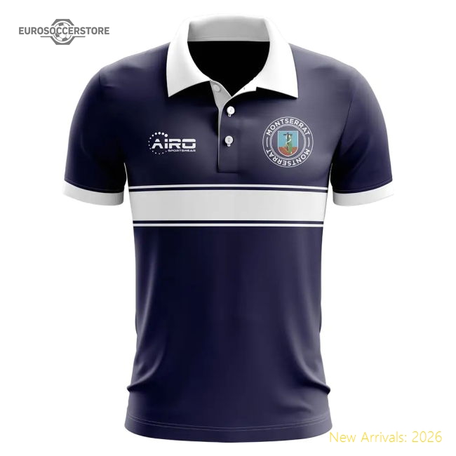 Montserrat Concept Stripe Polo Shirt (Navy)-Football Jersey Hub
