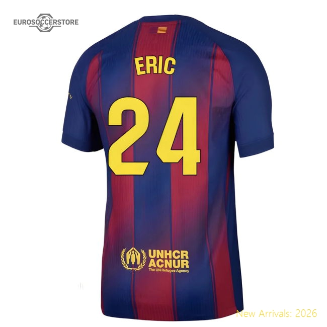 2025-2026 Barcelona Authentic Home Shirt (Eric 24)-Football Jersey Hub