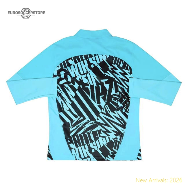 2024-2025 Red Bull Leipzig Pre-Match 1/4 Zip Top (Aqua)-Football Jersey Hub