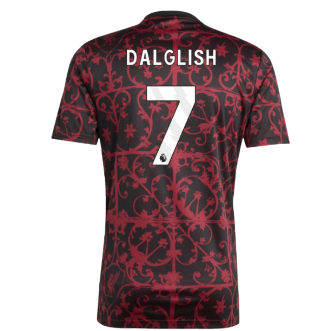 2025-2026 Liverpool Pre-Match Shirt (Black) (Dalglish 7)-Football Jersey Hub