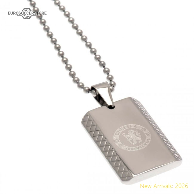 Chelsea FC Patterned Dog Tag & Chain-Football Jersey Hub
