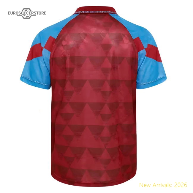 Score Draw Aston Villa 1990 Retro Football Shirt-Football Jersey Hub