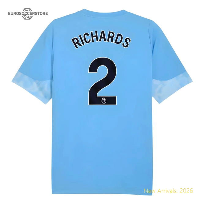 2025-2026 Man City Training Jersey (Light Blue) - Kids (Richards 2)-Football Jersey Hub