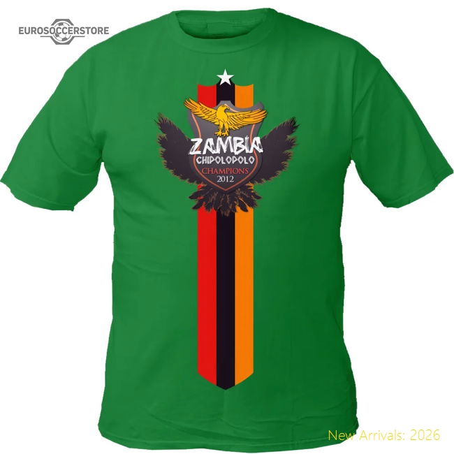 2012 Zambia Winners T-Shirt-Football Jersey Hub