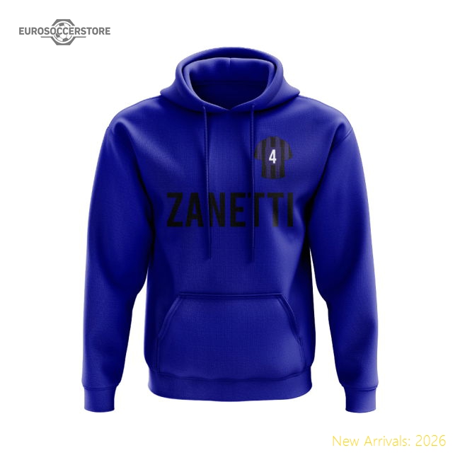 Javier Zanetti Inter Milan Number Hoody (Blue)-Football Jersey Hub