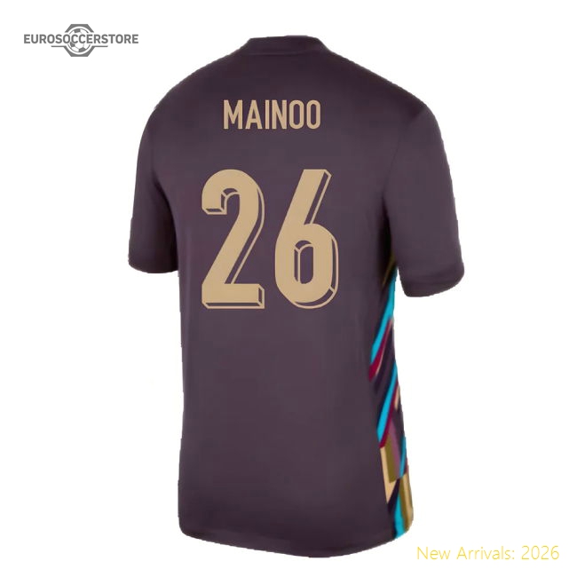 2024-2025 England Away Shirt (Mainoo 26)-Football Jersey Hub