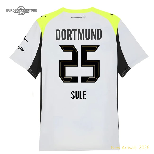 2025-2026 Borussia Dortmund Away Shirt (Sule 25)-Football Jersey Hub