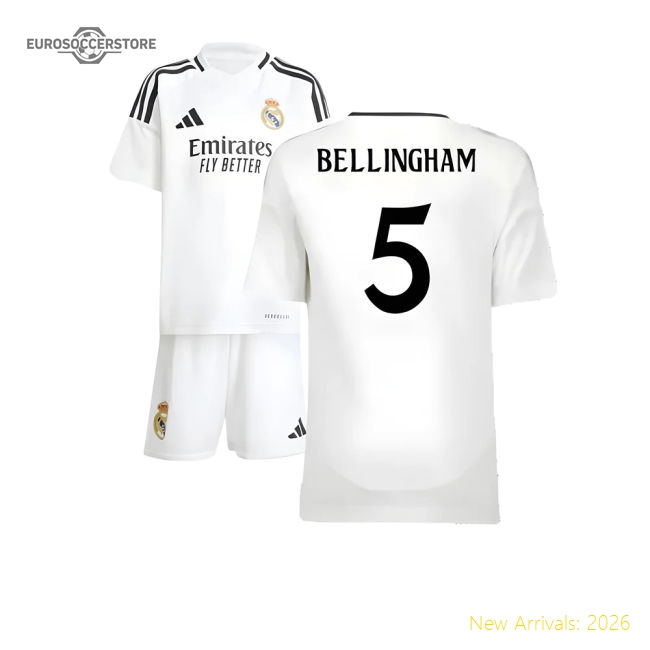 2024-2025 Real Madrid Home Mini Kit (Bellingham 5)-Football Jersey Hub