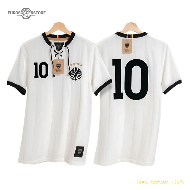 Germany Home Retro Shirt with Laces Die Adler-Football Jersey Hub