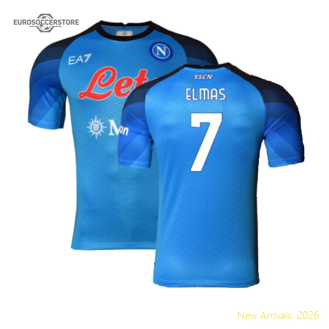 Napoli 2022-23 Player Issue Home Shirt (3XL) (Elmas 7) (Excellent)-Football Jersey Hub