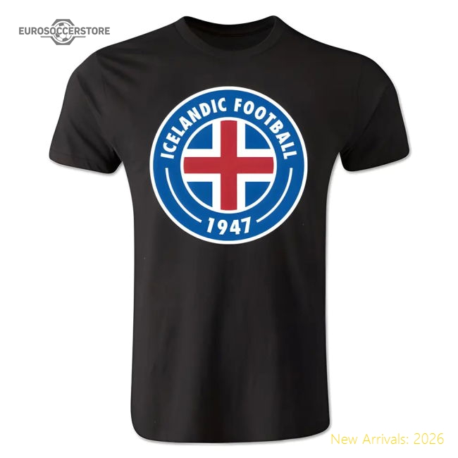 Iceland Core Logo T-Shirt (Black)-Football Jersey Hub