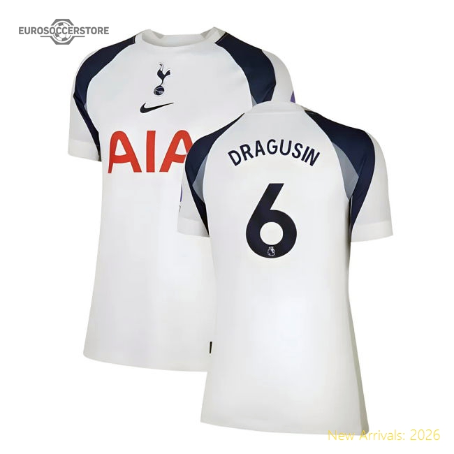 2025-2026 Tottenham Home Shirt (Womens) (Dragusin 6)-Football Jersey Hub