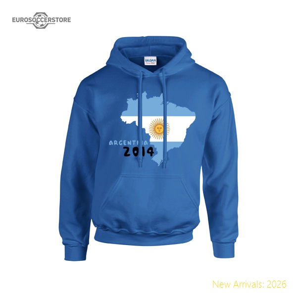 Argentina 2014 Country Flag Hoody (grey)-Football Jersey Hub