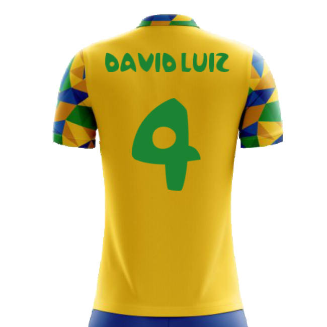 2025-2026 Brazil Home Concept Football Shirt (David Luiz 4)-Football Jersey Hub