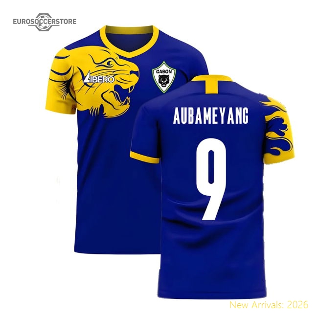 Gabon 2025-2026 Away Concept Football Kit (Libero) (AUBAMEYANG 9)-Football Jersey Hub