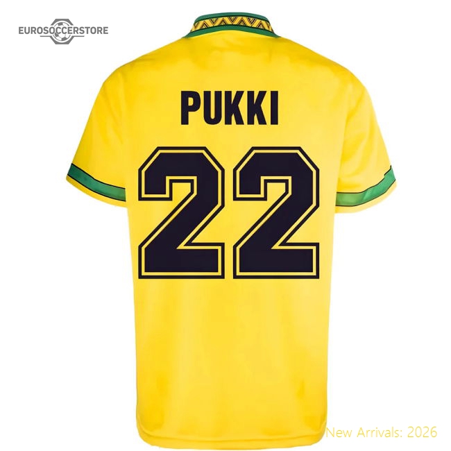 Norwich 1994 Home Retro Football Shirt (Pukki 22)-Football Jersey Hub