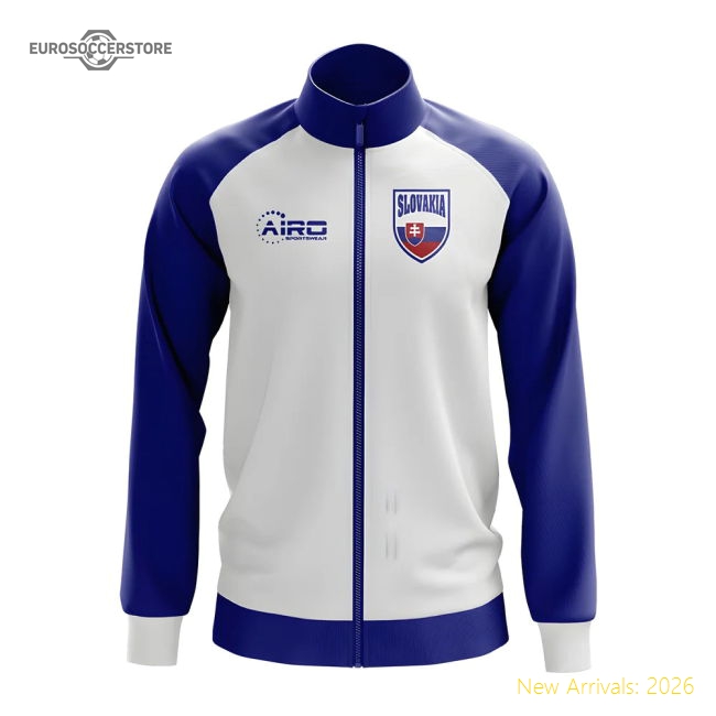 Slovakia Concept Football Track Jacket (White)-Football Jersey Hub