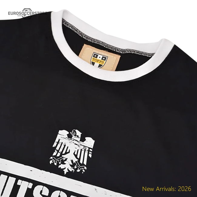 Deutschland T-Shirt - Black/White Ringer-Football Jersey Hub