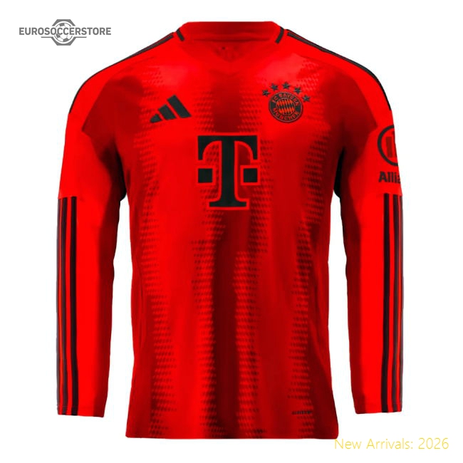 2024-2025 Bayern Munich Long Sleeve Home Shirt (Muller 25)-Football Jersey Hub