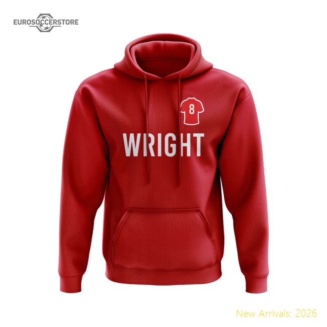 Ian Wright Arsenal Number Hoody (Red)-Football Jersey Hub