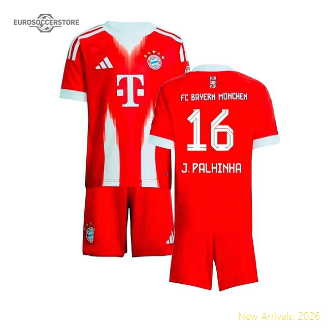 2025-2026 Bayern Munich Home Mini Kit (J. Palhinha 16)-Football Jersey Hub