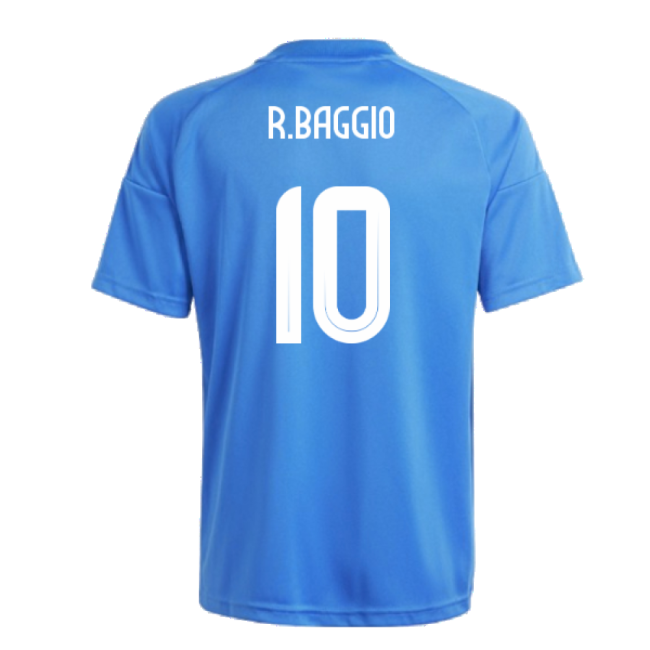 2024-2025 Italy Home Fan Jersey (Kids) (R.BAGGIO 10)-Football Jersey Hub