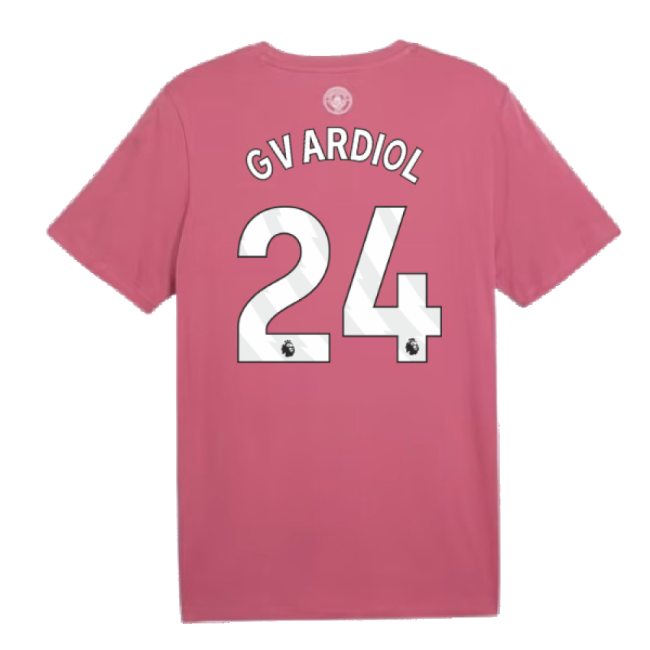 2024-2025 Man City ftblCulture Tee (Dusty Orchid) (Gvardiol 24)-Football Jersey Hub
