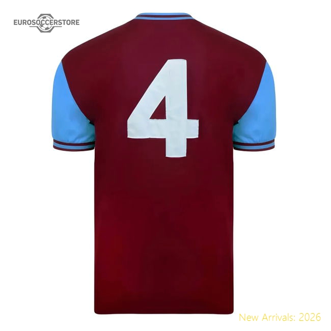 Score Draw West Ham United 1975 FA Cup Final No4 Retro Football Shirt-Football Jersey Hub