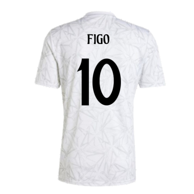 2024-2025 Real Madrid Pre-Match Shirt (White) (Figo 10)-Football Jersey Hub