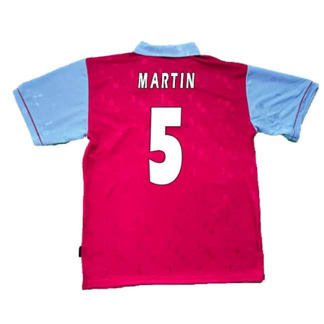 1995-1996 West Ham Centenary Pony Home Shirt (Martin 5)-Football Jersey Hub
