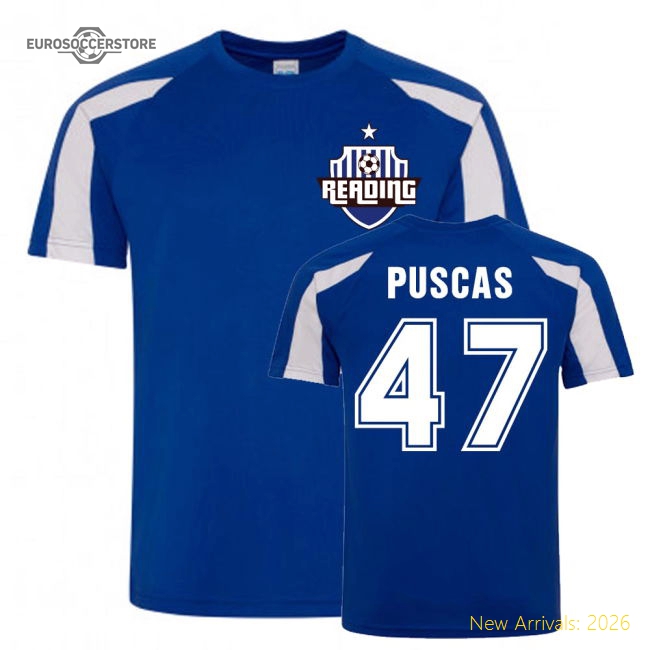 George Puscas Reading Sports Training Jersey (Blue)-Football Jersey Hub