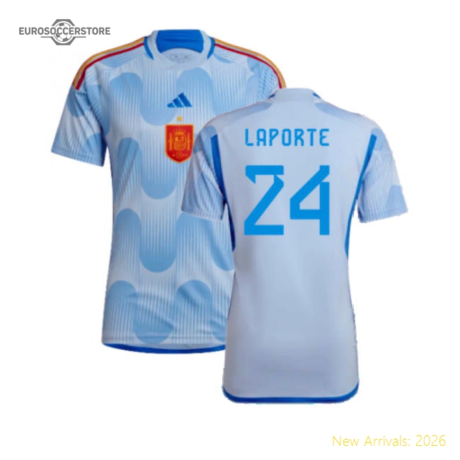 2022-2023 Spain Away Shirt (Laporte 24)-Football Jersey Hub