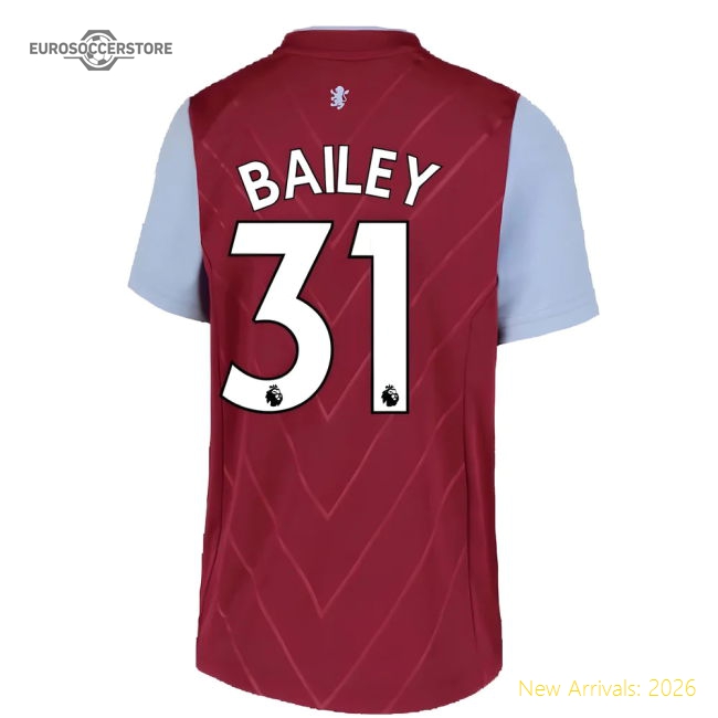 2022-2023 Aston Villa Home Shirt (Kids) (BAILEY 31)-Football Jersey Hub