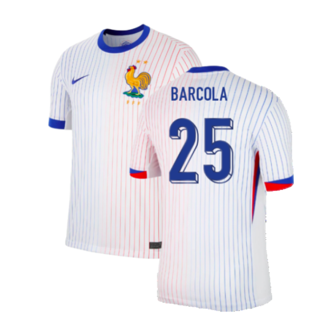 2024-2025 France Away Shirt (Barcola 25)-Football Jersey Hub