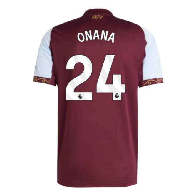 2025-2026 Aston Villa Home Shirt (Onana 24)-Football Jersey Hub
