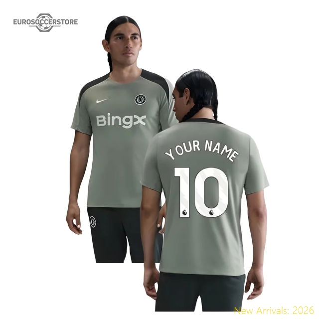 2025-2026 Chelsea Strike Training Shirt (Jade Green) (Your Name)-Football Jersey Hub