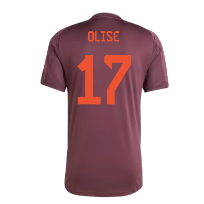 2024-2025 Bayern Munich Training Shirt (Shadow Maroon) (Olise 17)-Football Jersey Hub