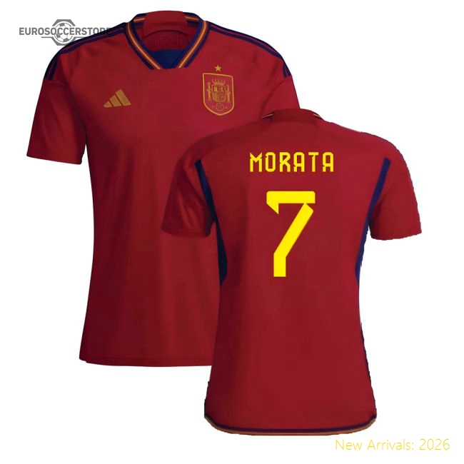 2022-2023 Spain Home Shirt (MORATA 7)-Football Jersey Hub