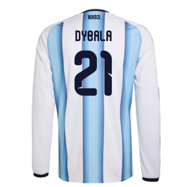 2026-2027 Argentina Long Sleeve Home Shirt (Dybala 21)-Football Jersey Hub