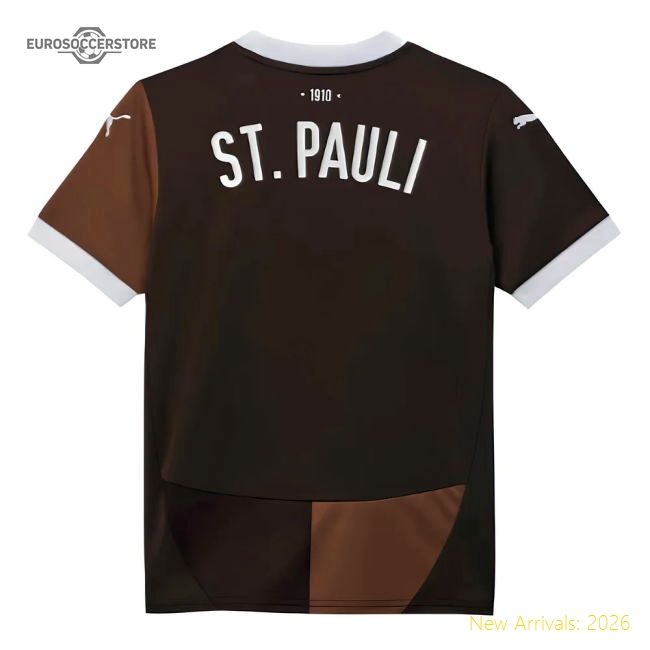 2024-2025 St Pauli Home Shirt (Kids)-Football Jersey Hub