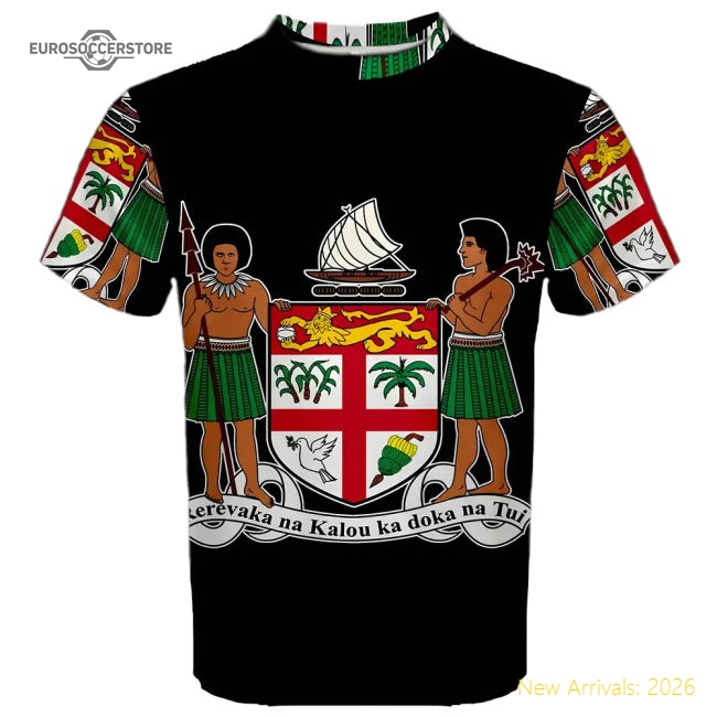 Fiji Coat of Arms Sublimated Sports Jersey-Football Jersey Hub