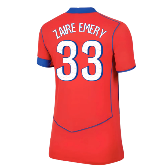 2025-2026 PSG Third Shirt (Womens) (Zaire Emery 33)-Football Jersey Hub