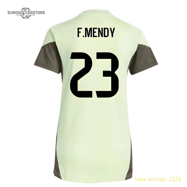 2025-2026 Real Madrid Training Jersey (Almost Lime) - Womens (F.Mendy 23)-Football Jersey Hub